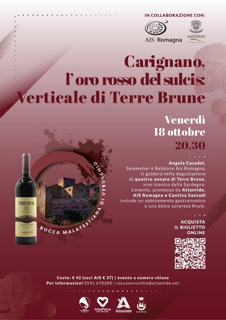 locandina Carignano, l’oro rosso del sulcis: verticale di Terre Brune